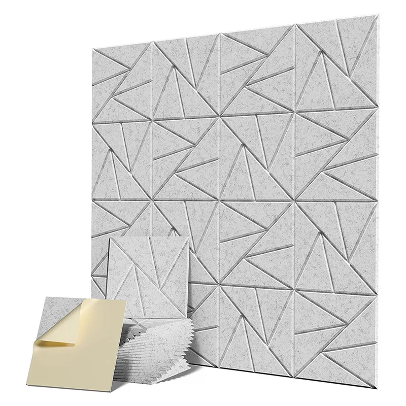 16Pcs Acoustic Panel with Self-Adhesive,12X12X0.4in Sound Proof Panel,Sound Panel High Density for Home Studio Office,3