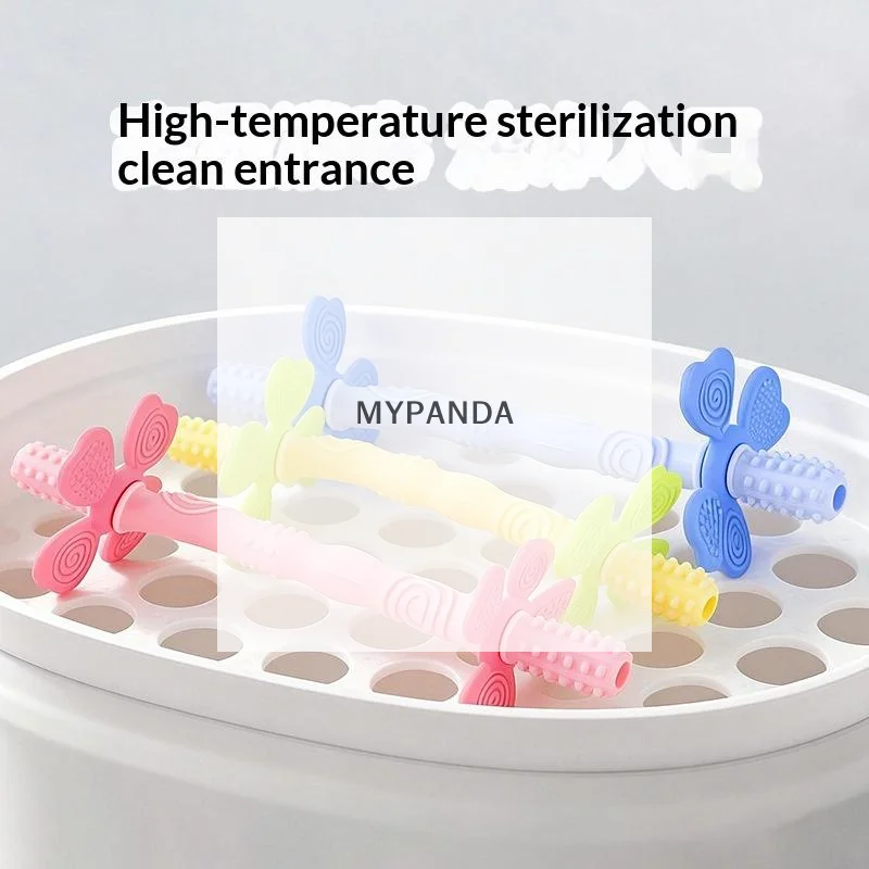 

Силиконовая палочка для прорезывания зубов в форме цветка, игрушка для прорезывания зубов, массажер для десен без BPA для младенцев и малышей