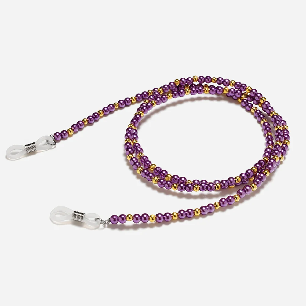 

4pcs Handmade Beaded Sunglasses Chain Glasses Retainer Neck Strap Eyeglass Holder Vintage Eyewear Accessories Red Purple White