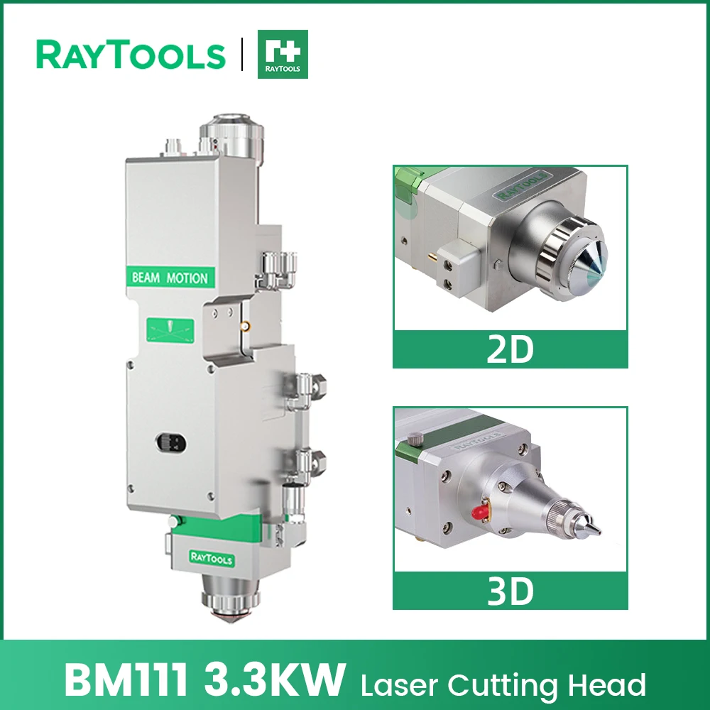 Raytools BM111 Fiber Laser Cutting Head 3.3kw Yaskawa and HcFa Servo Motor Auto Focusing for Metal Cutting