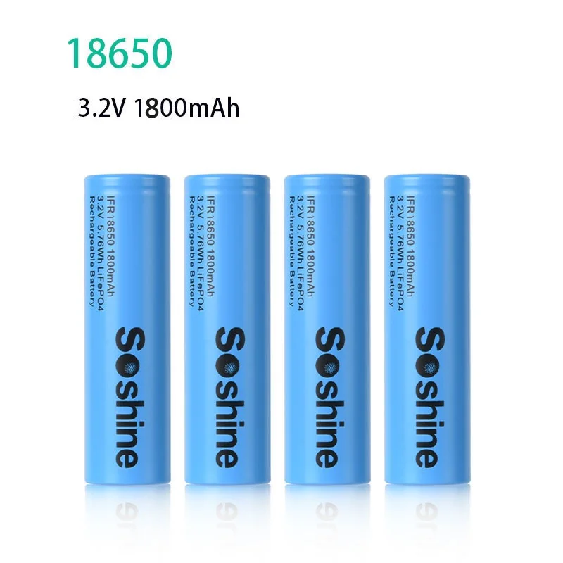 Аккумулятор LiFePo4 3.2V 18650 с выводами для пайки, 100% оригинальные батареи 18650 1800 мАч, 2000 циклов зарядки