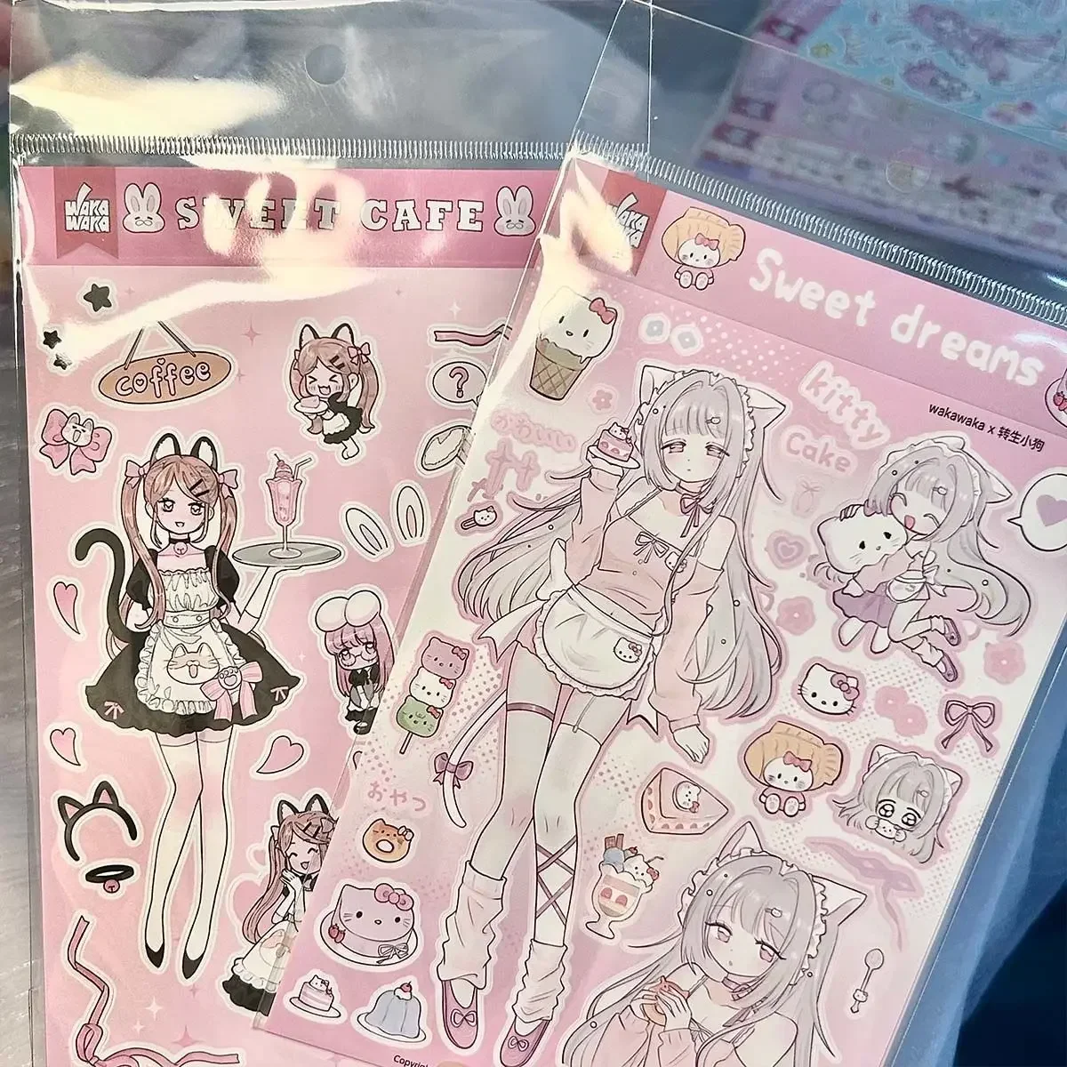 Sweet Character Handbook Sticker Material Sweet Cool Girl