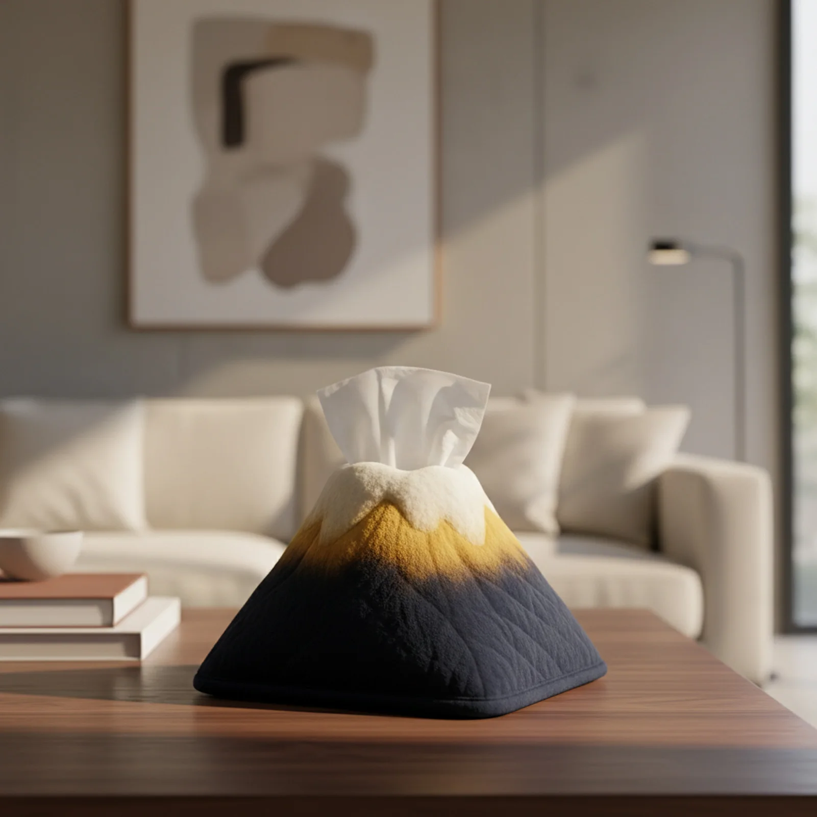 Mountain Shape Tissue Box Home Decorative Ornament ABS Plastic For Living Room Bedroom Office