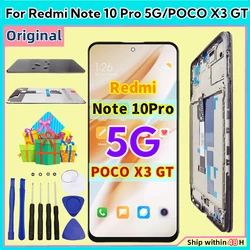 M2101K6G LCD For Xiaomi Redmi Note 10 Pro 5G Display Touch Screen Digitizer Replacement For POCO X3 GT 21061110AG LCD With Frame