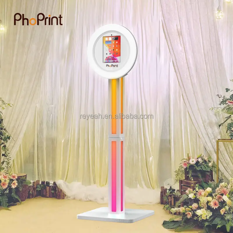 

Phoprint Portable Led Light Ipad Selfie Photo Booth Machine With Flight Case For Event