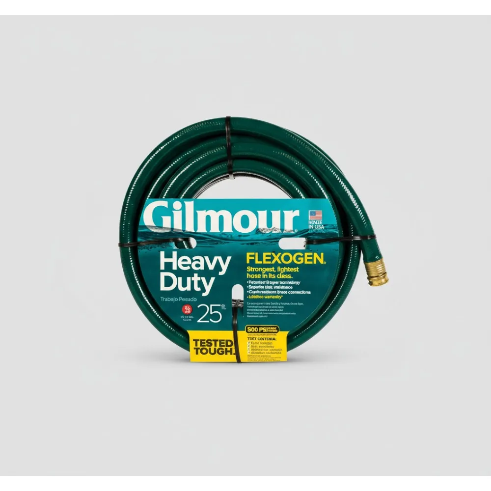 

Heavy Duty Garden Hose 3/4in x 25ft Green, Flexible All-Weather Watering for Home Gardeners