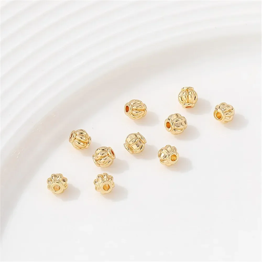 14K vergulde lantaarn gescheiden kraalpatronen verspreide kralen handgemaakte DIY armbanden kettingen hoofddeksels materialen accessoires