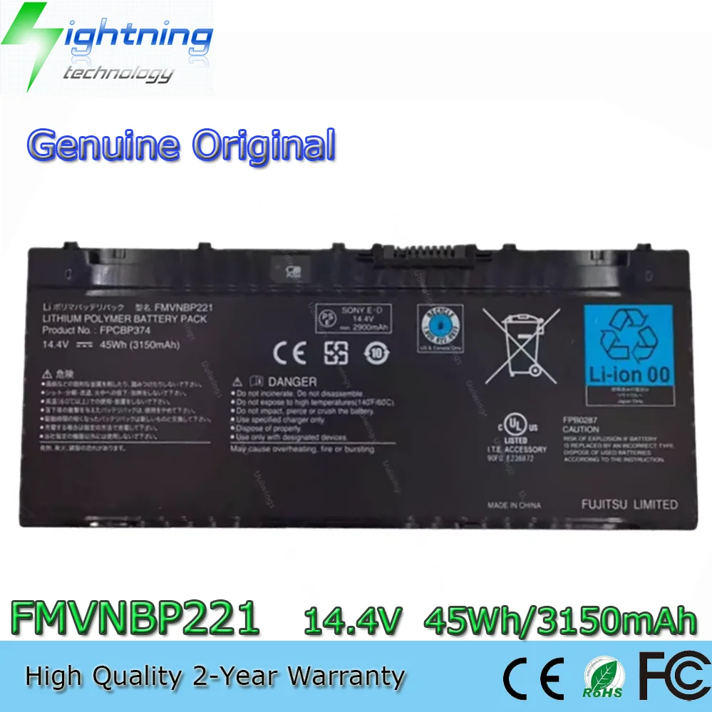 

New Genuine FPCBP374 FMVNBP221 14.4V 45Wh Original Battery for Fujitsu Stylistic Q702 Quattro Q702