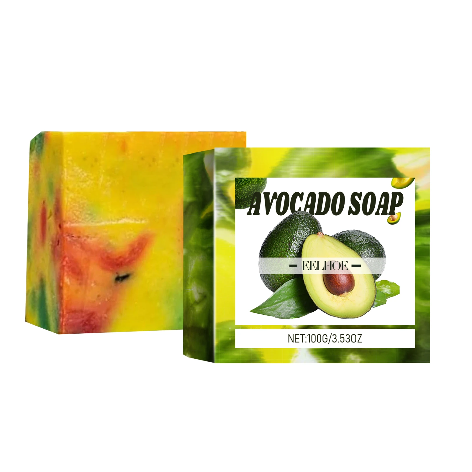 

"AvocadoSoap by - Brightening & Moisturizing Facial Bar - Improves Skin Texture - Before & After Results - 100g/3.53oz"