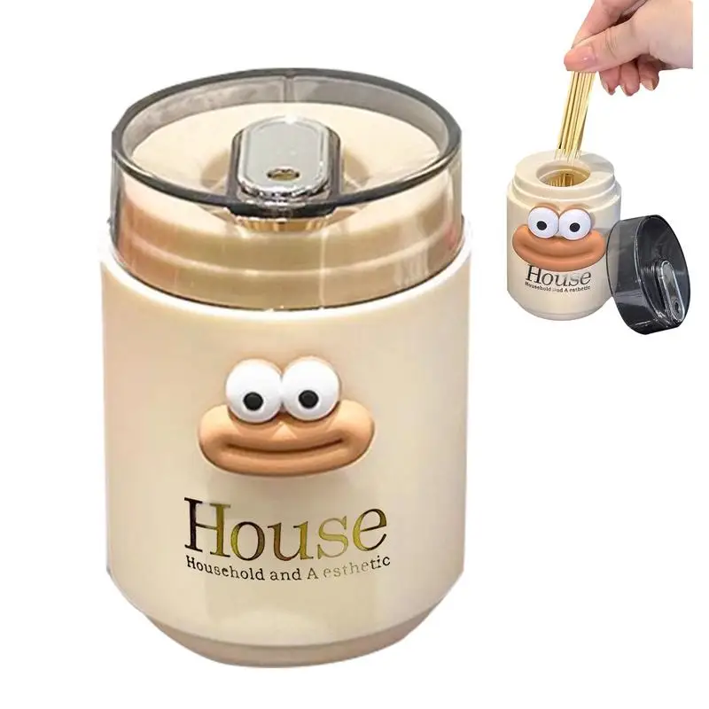 Automatic Toothpick Dispenser Funny Automatic Pop-up Toothpick Dispenser Creative Cute Toothpick Container Storage Box For Home