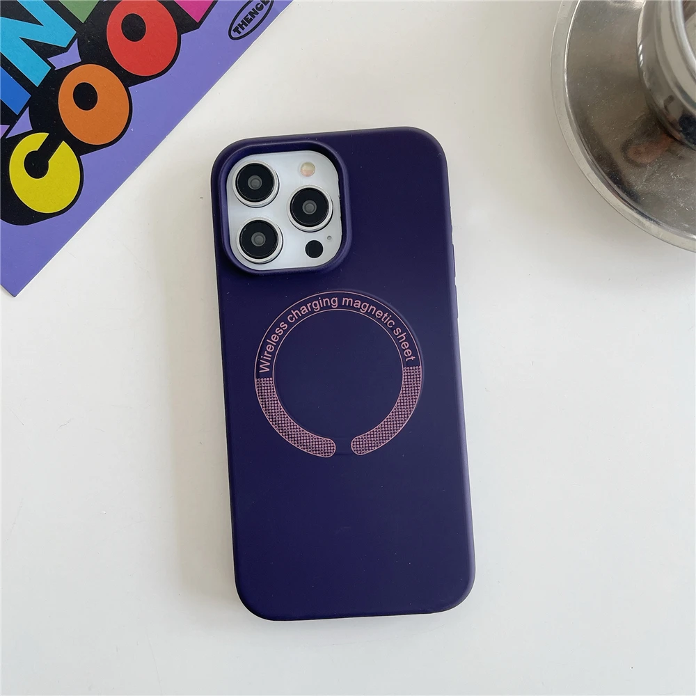 Per la custodia del telefono Magsafe per iPhone 17 16 15 Pro Max 14 13 12 11 copertura paraurti antiurto in silicone liquido con carica wireless magnetica