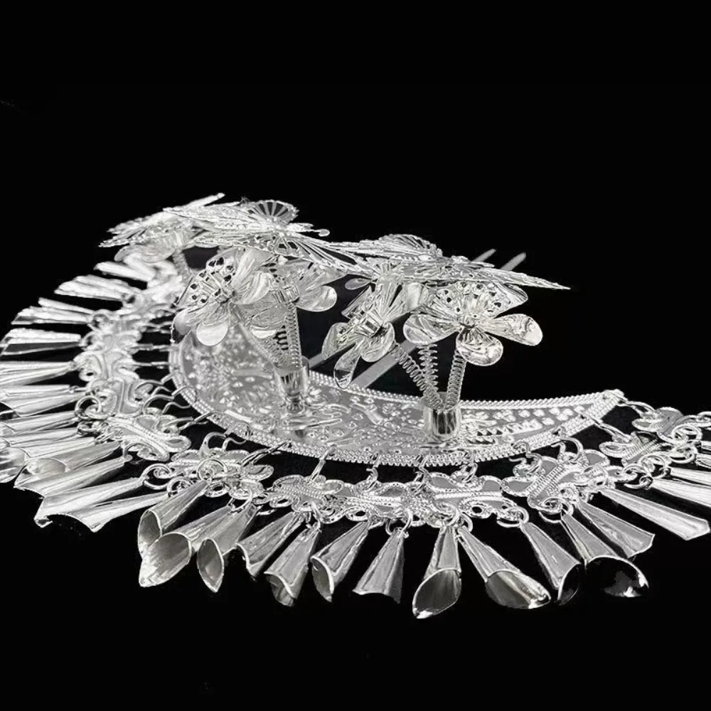 Wholesale Orihan Silver Tiara Accesorios Para El Cabello Mujer 2024 Chinese Miao People Hair Jewelry