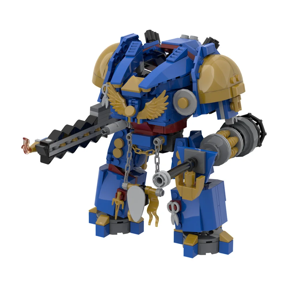 MOC Warhamm Marine Mecha Building Block Model Small Particles Children's Educational Assembly Building Block Toy