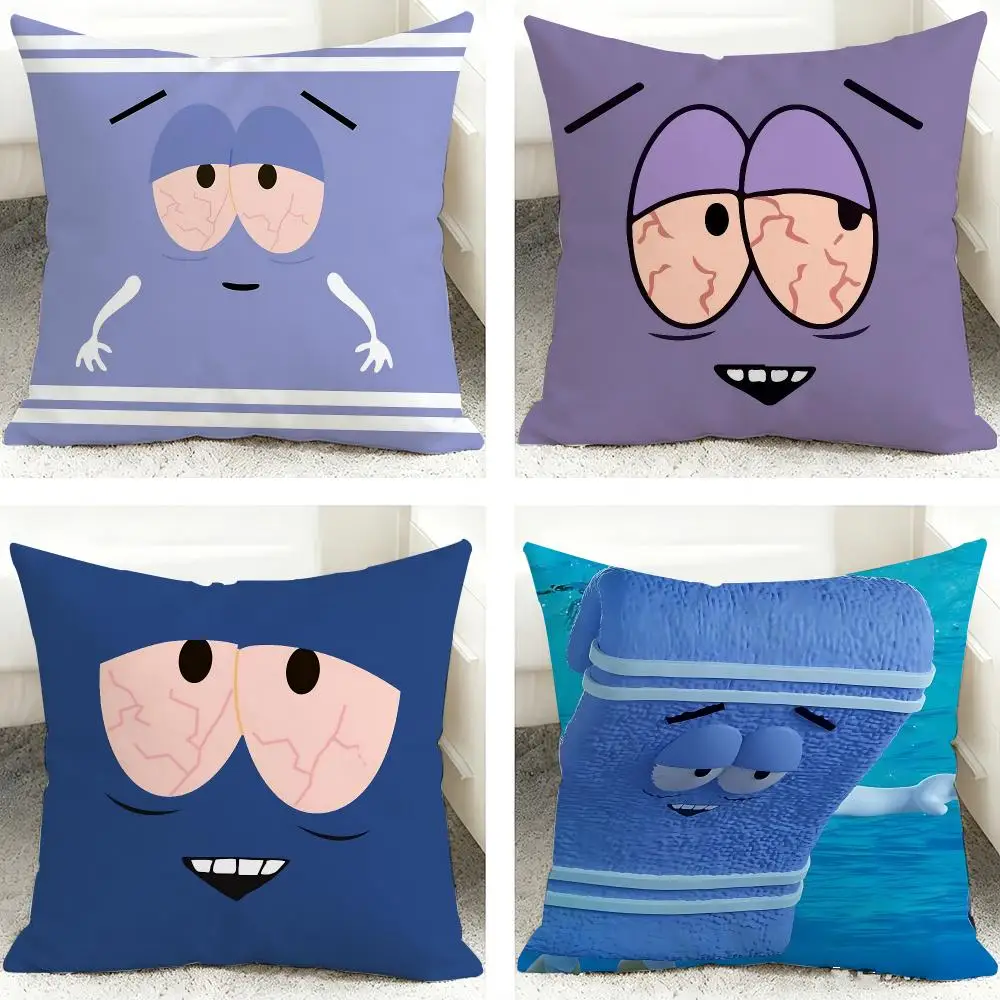 Anime S-South Park Towelie Cushion Cover 40x40cm Square Decorative Sofa Cushion Cover Bedroom Living Room Home Decor Gift