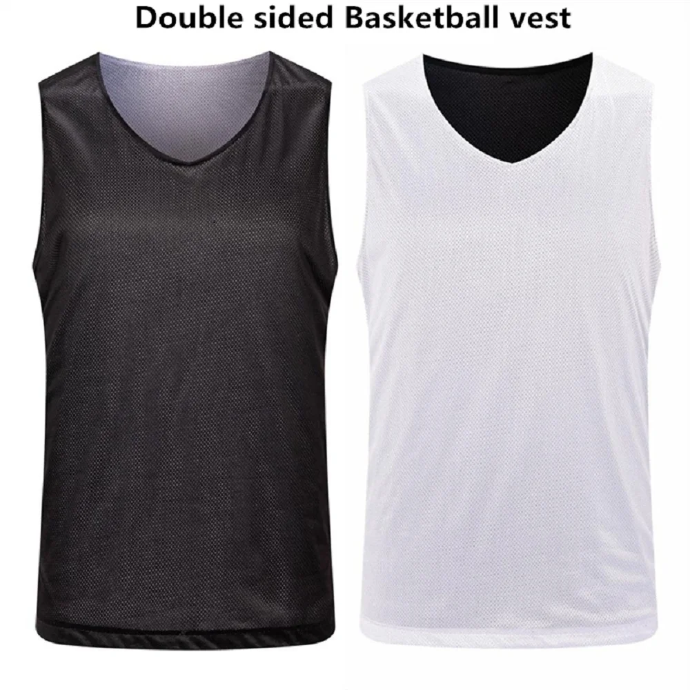 Breathable Double-sided Basketball Jerseys for Adult Kids Double-deck Sports Shirt Sleevess Men Children Basketball Sportswear