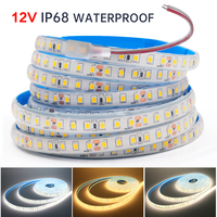 IP68 Waterproof LED Strip Light 12V 2835 120Leds/m Outdoor Home Decor Ribbon Rope LED Light Stripe 3000K 4000K 6000K Diode Tape