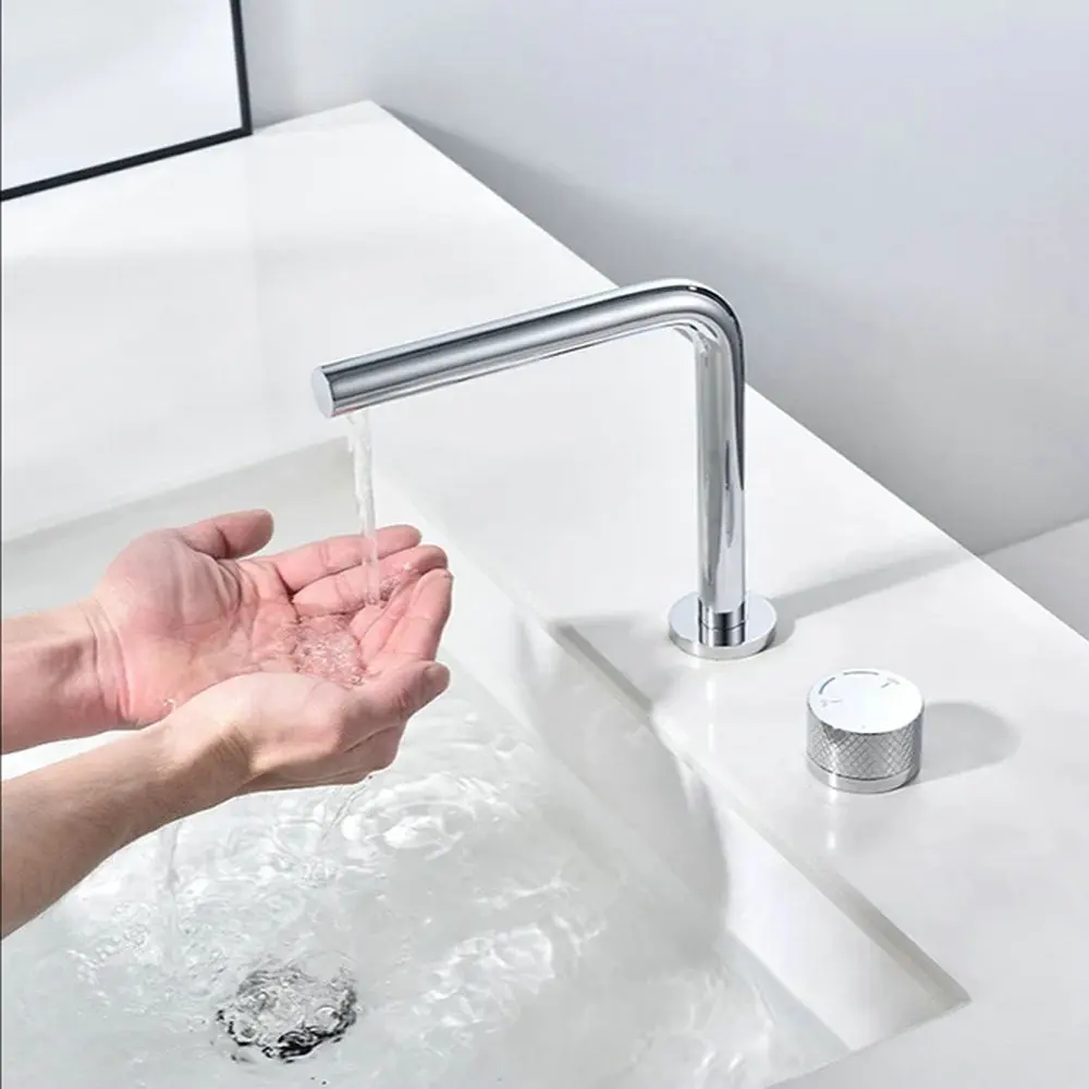 

Independent bathroom faucet, basin height and width faucet, single handle rotating control hot and cold basin faucet GN850TB