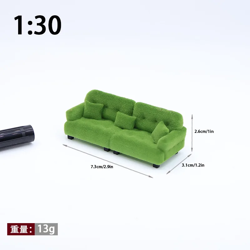 

Miniature doll sofa plush cream style simulation mini furniture for children to play with, toy model ornaments