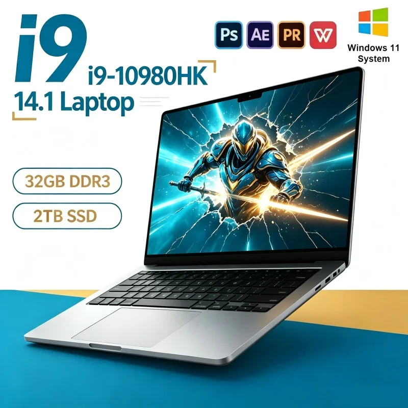 Hot Pick 2026 14.1" High Performance PC Intel I9-10980HK 16/32GB 2TB SSD Win11 Gaming & Business Notebook