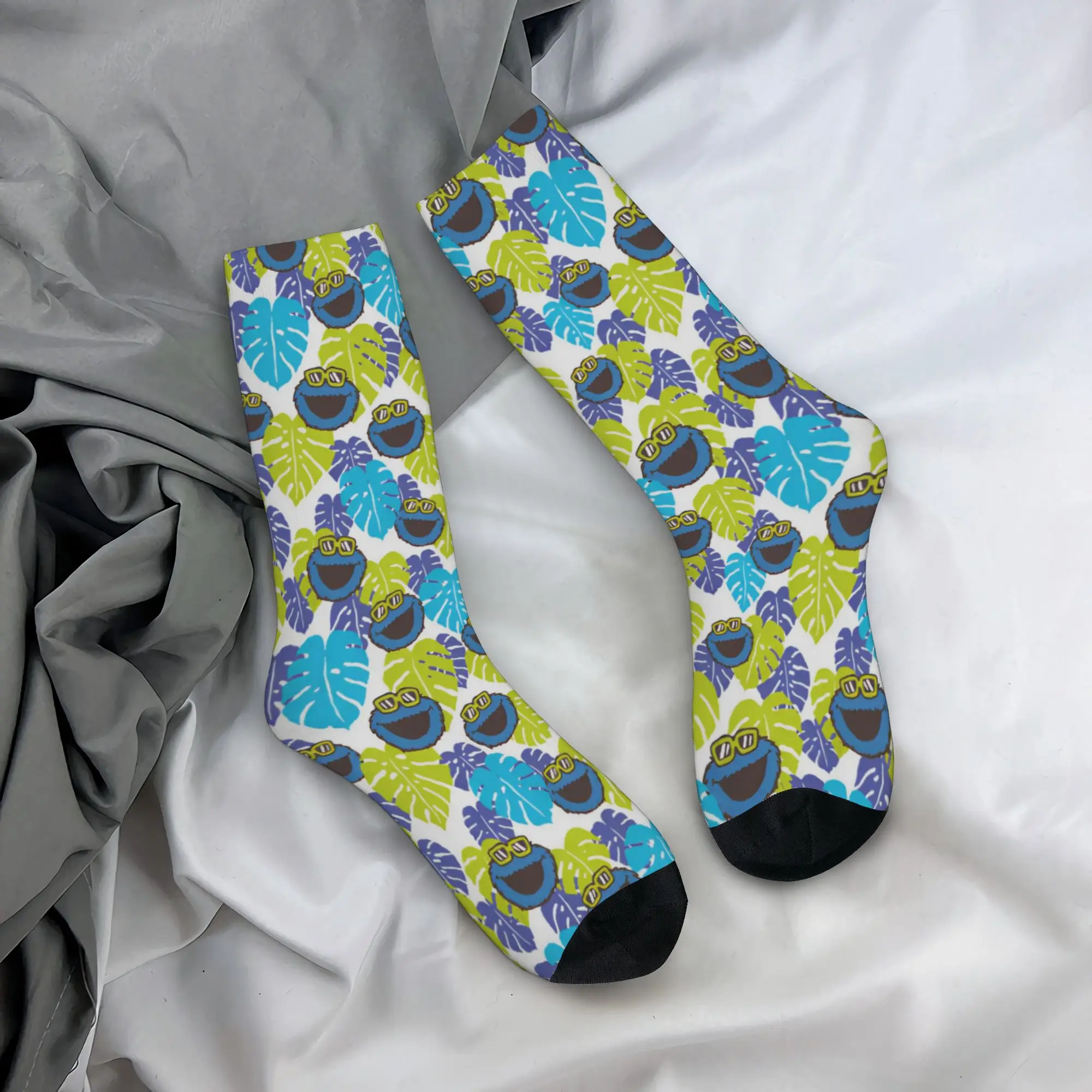 

Winter Warm Cool Women Men Cookies Monsters Socks Cartoon Non-slip Middle Tube Socks