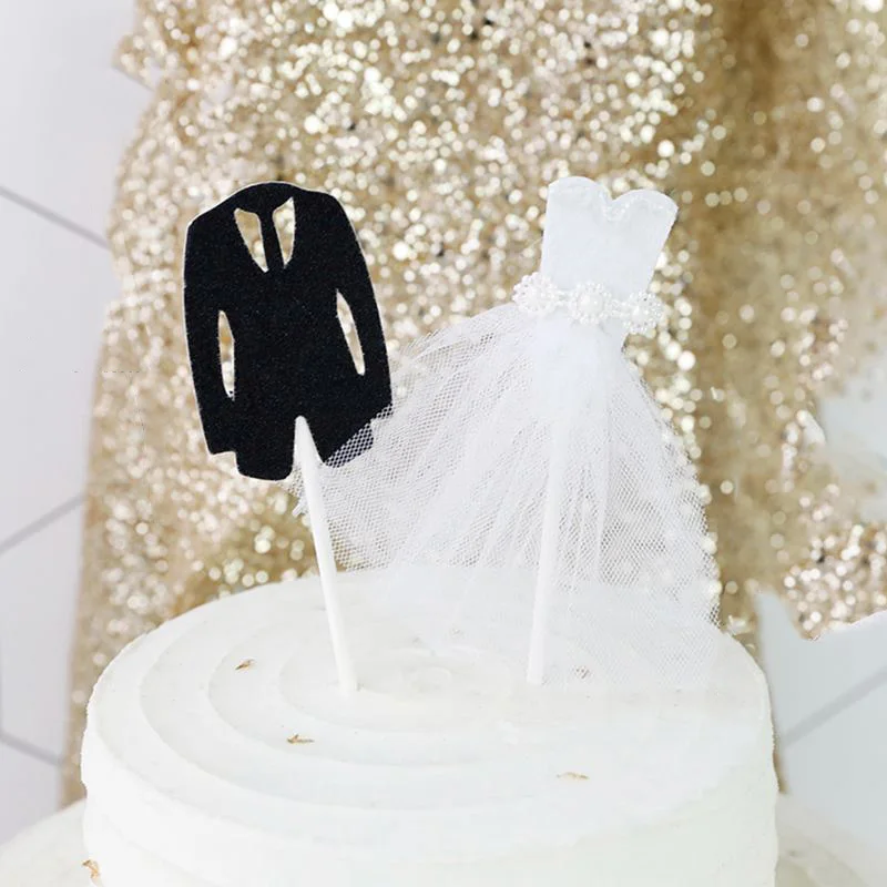 Braut Bräutigam Kleid Kuchen Topper Hochzeit Dekor Vorschlagen Heiraten Ehe Jahrestag zu sein Braut Junggesellenabschied Kuchen Backen Dekorieren