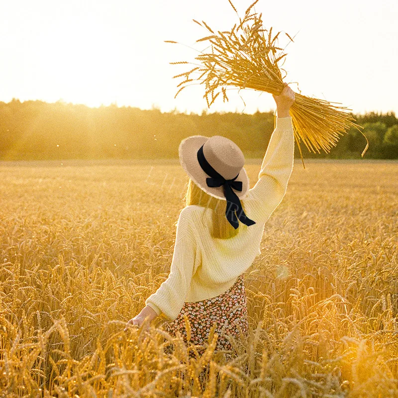 Tassel Female lace bow bowknot straw hat Summer Women ladies casual floppy Sun hat Ribbon Sunscreen cap for beach