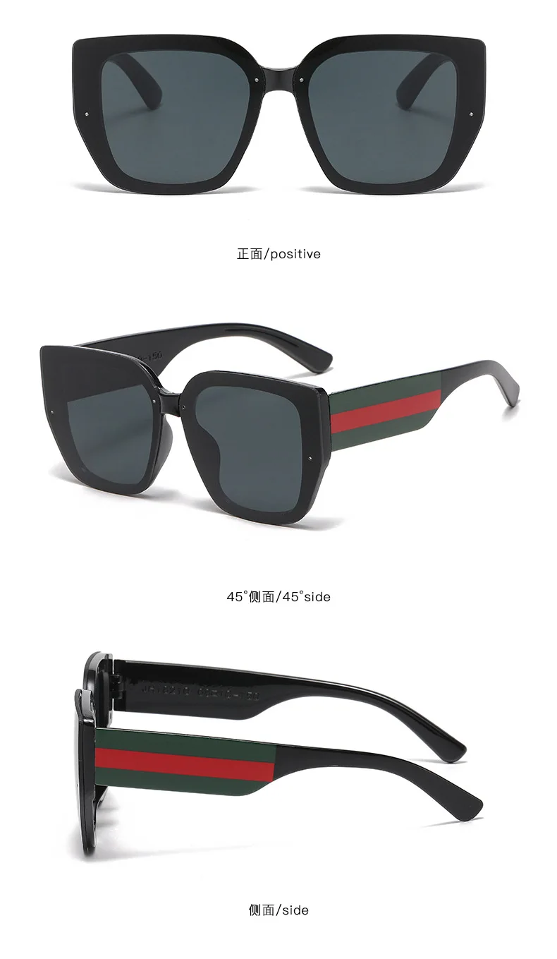 Große Rahmen Frauen Sonnenbrille Kunststoff Polygonale Marke Stil Quadratische Funktion Vintage Retro Sonnenbrille Männer Übergroße Brillen UV400 – Detail 7