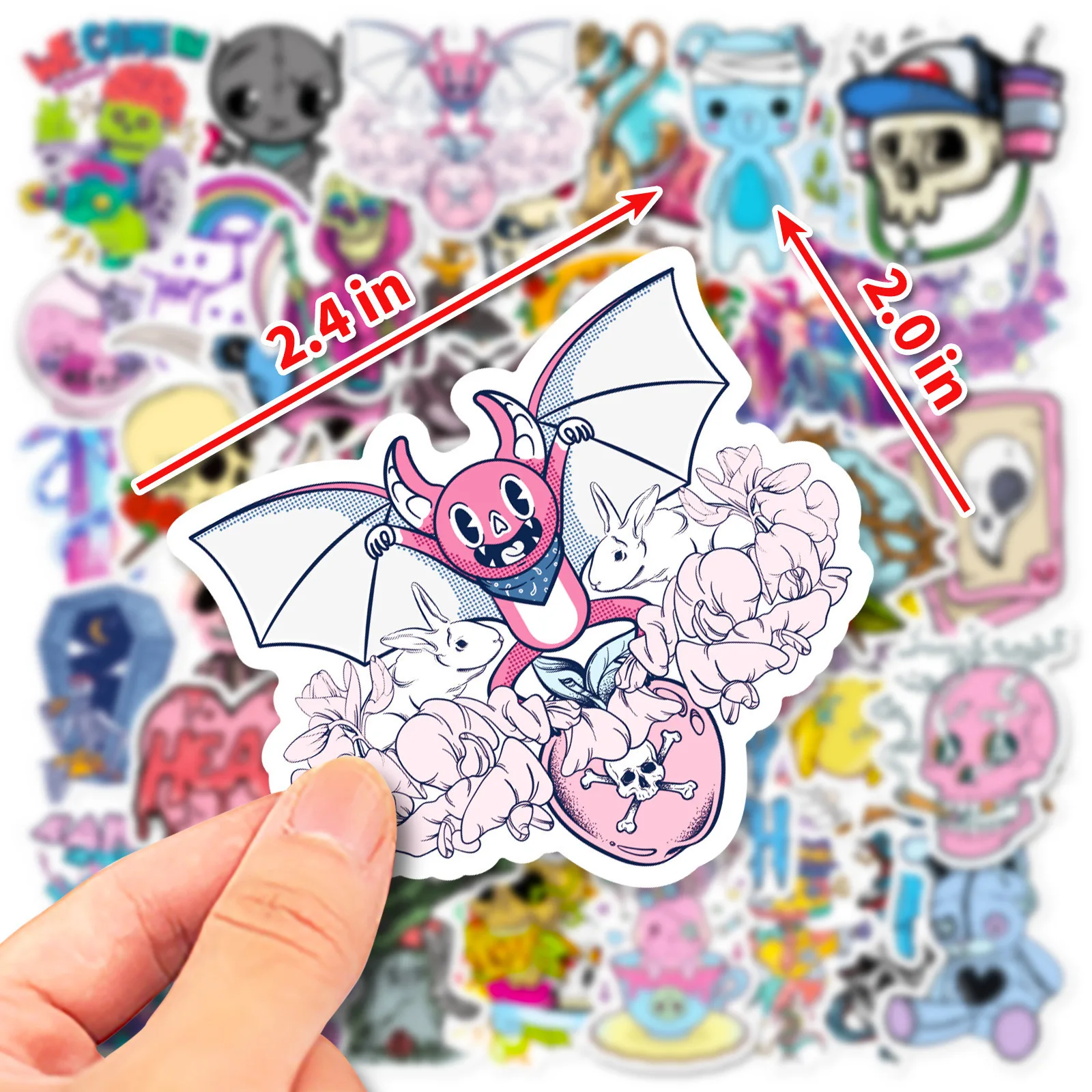 10/50PCS Cool Horror Skull Graffiti Stickers Waterdicht Gothic DIY Speelgoed Geheim voor Scrapbook Reistas Esthetische Decals