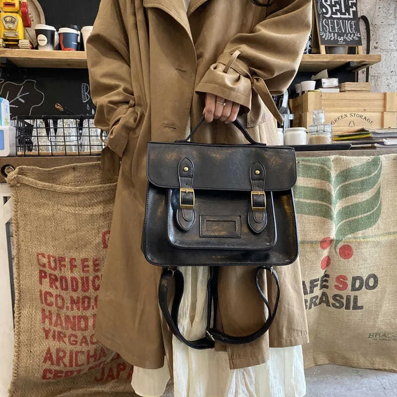 Sacs à Dos d'École Vintage en Cuir PU pour Adolescentes, à la Mode, Décontractés, de Voyage, pour Femme