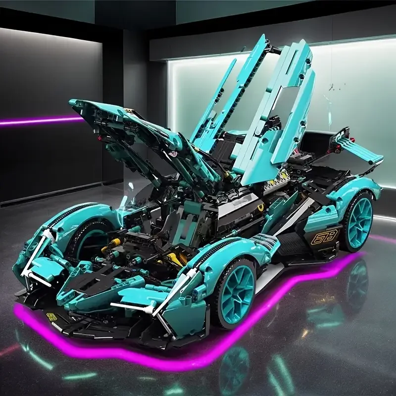 รถสปอร์ตสีฟ้าอ่อน 600 คัน ประก - Heavy Equipment Lego บทวิจารณ์และราคา