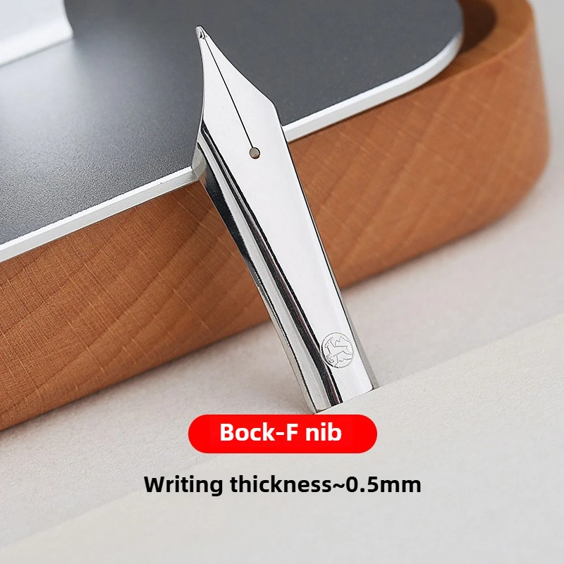 MAJOHN P140 Transparant Acryl Zuiger Vulpen Bock NO.8 F/M Penpunt Grote Inktcapaciteit Luxe Demonstrator Pen voor Schrijven