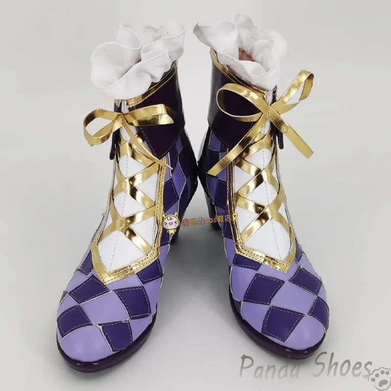 Lovelive Tojo Nozomi Cosplay Shoes Anime Purple Cos Boots Comic Toujou Nozom Cosplay Costume Prop Shoes for Con Halloween Party