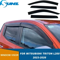 Side Window Visor For Mitsubishi Triton L200 Strada 2023 2024 2025 2026 Weathershield Sun Rain Deflector Guard Window Deflector