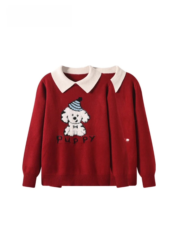 

CaraCLUB plus Size Neck Long Sleeve Knitted Sweater Women's Casual Fashion Christmas Top Autumn Winter New Style