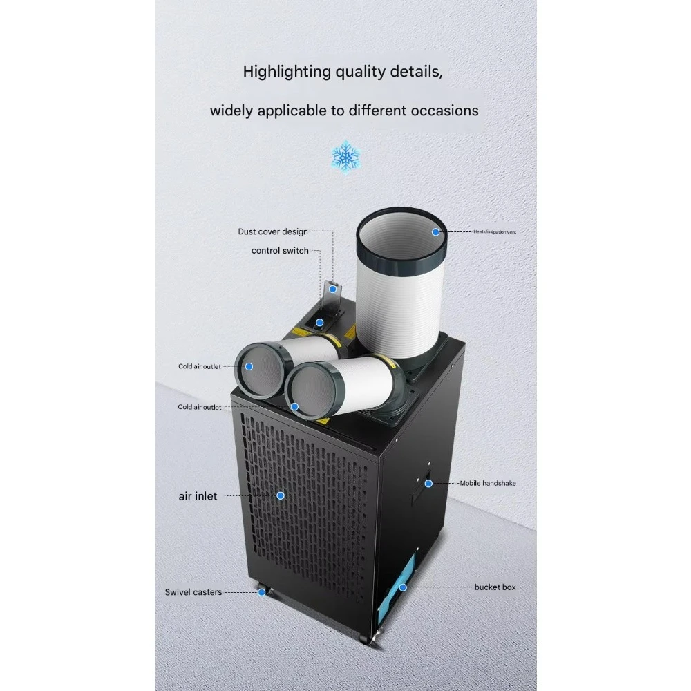 Portable Copeland Air Conditioner, Semi-Hermetic Cooler, 5 Year Warranty, Commercial Kitchen Use, Industrial Refrigeration Unit