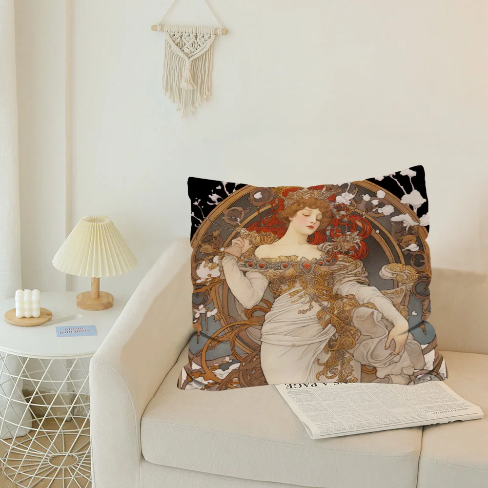 Kissen bezug Kissen bezug für Kissen Mucha dekorative Kissen bezug Dekor 40x40 45x45 Kissen bezüge