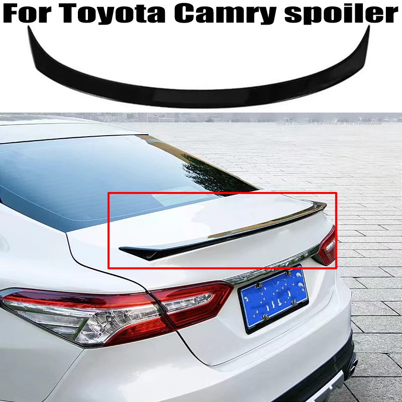 

For Toyota Camry Sedan Spoiler 2018 2019 2020 High Quality ABS Plastics Car Rear trunk cover wings spoiler Airfoil Accessorie