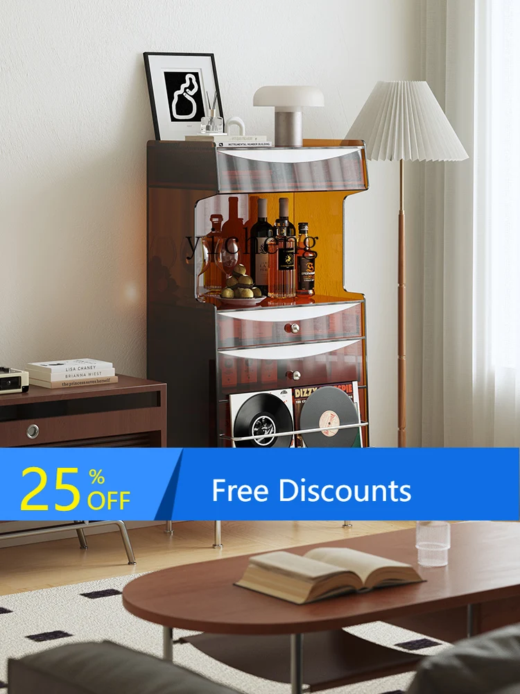 AB  acrylic dining side cabinet  multi-functional light luxury living room side cabinet