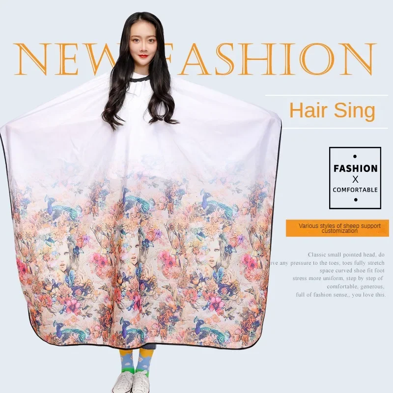 Antistatic Hairdresser Apron Hair Cut Cape Hairdress Gown Cape Hair Salon Barber Hair Cutting Dye Apron Salon Styling Cloth