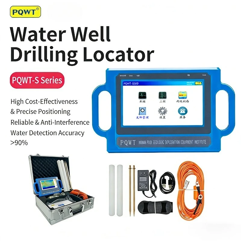 

PQWT S500 500m Groundwater Detector One-Click Imaging Well Drilling Water Finder High Precision Water Source Locator