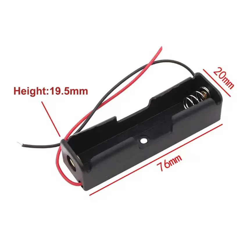 JCD 18650 Power Bank Cases 1X 2X 3X 4X 18650 Battery Holder Storage Box Case 1 2 3 4 Slot Battery Container With Wire Lead