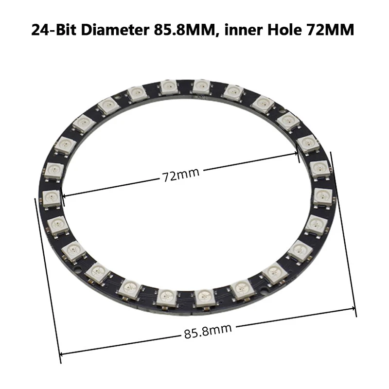 WS2812B RGB LED Ring 132 Pixels SK6812 5050 Built‑in Addressable LED Circle Module DC5V For Arduino DIY