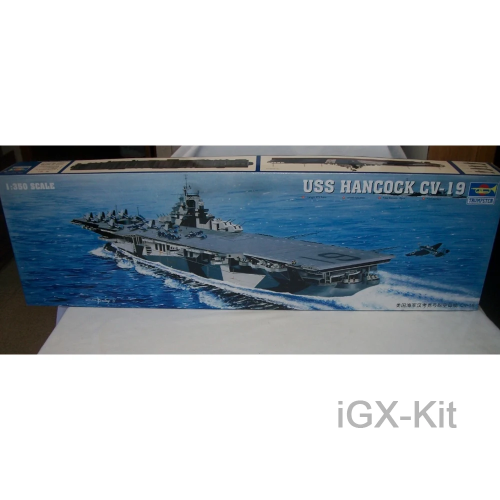 

Trumpeter 05610 1:350 Scale USS Hancock CV-19 CV19 Aircraft Carrier Ship Assembly Plastic Model Building Kit