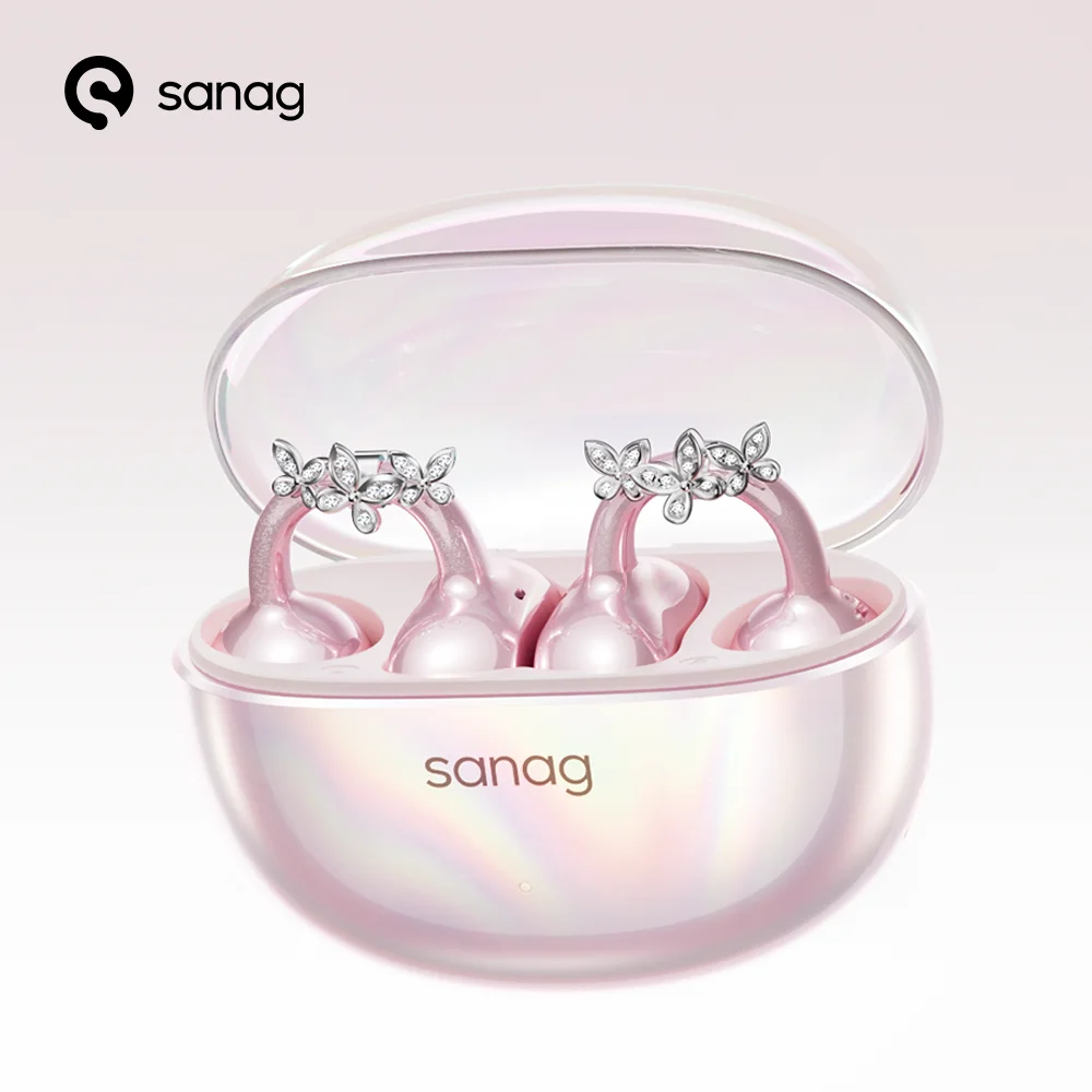 Sanag S6S Nova Ear Clip on Headphones Fashion Earrings for Women