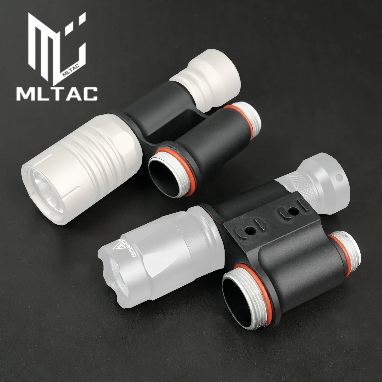 

Тактический адаптер для крепления MLOK для двойного светового модуля M300V M600V PLHv2 с отсеком для батарей 18350 16340, аксессуары для охоты