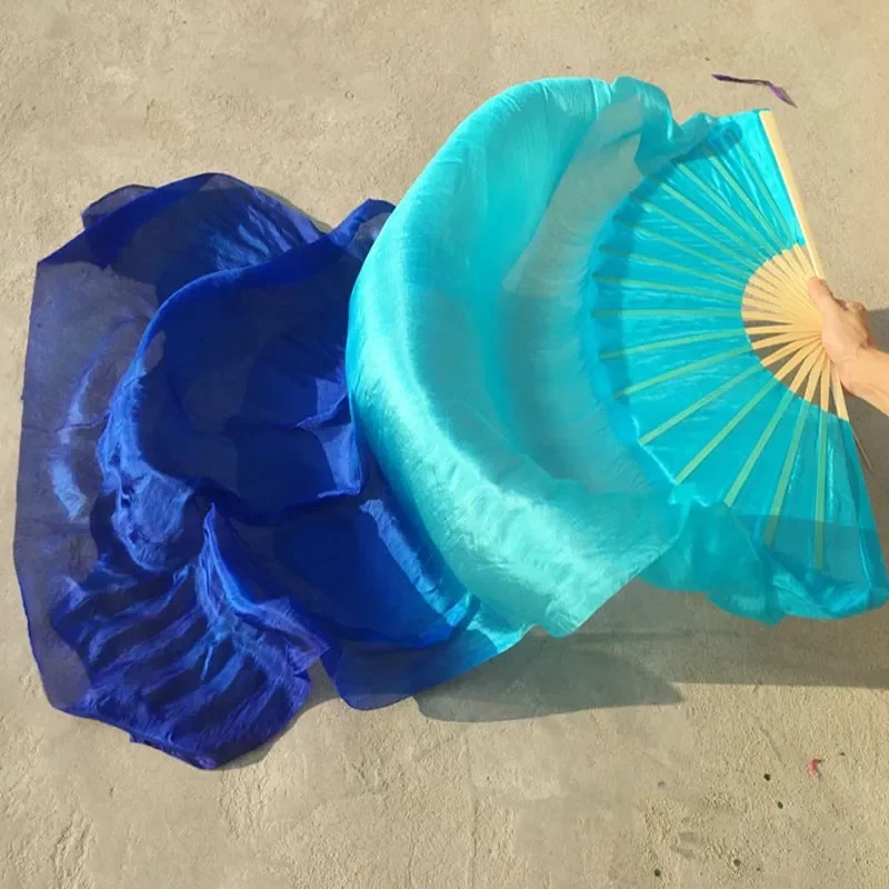 One Pair Belly Dance Silk Veils Women Stage Performance Show Props 100% Silk Light Weight Flowy Costume Accessory Oriental 1.8M