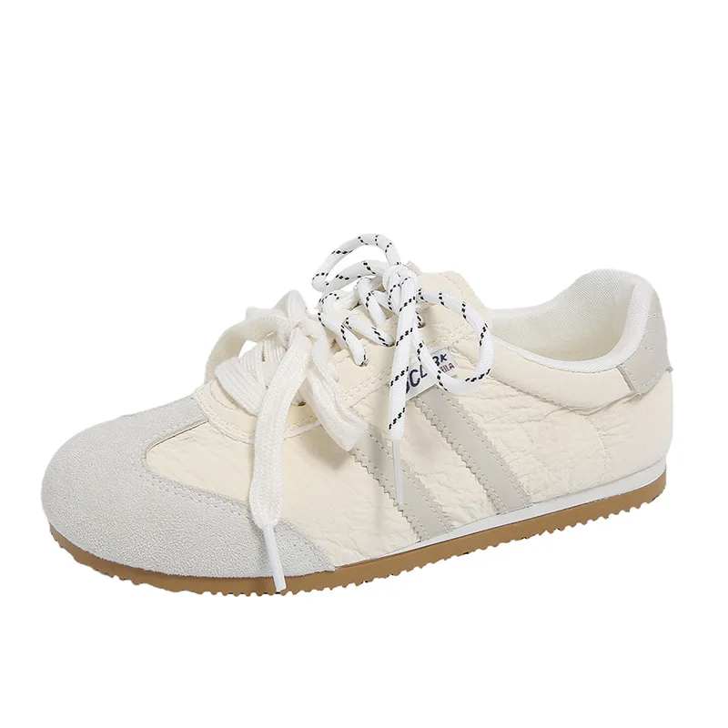 Femmes chaussures 2025 printemps automne nouvelle mode respirant antidérapant femmes baskets confortable léger à lacets couture chaussures décontractées