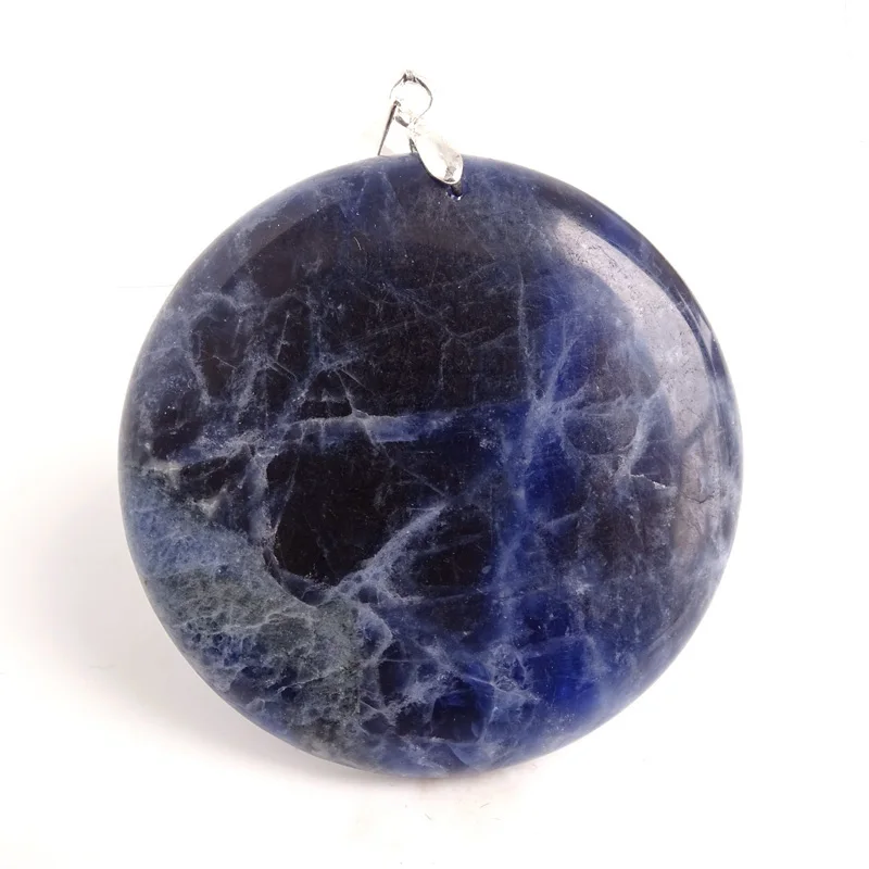 Women & Men Fashion Jewelry Pendants Necklaces With Chain Wholesale Blue Sodalite Beads Quartz Stone Colares Femininos BC473