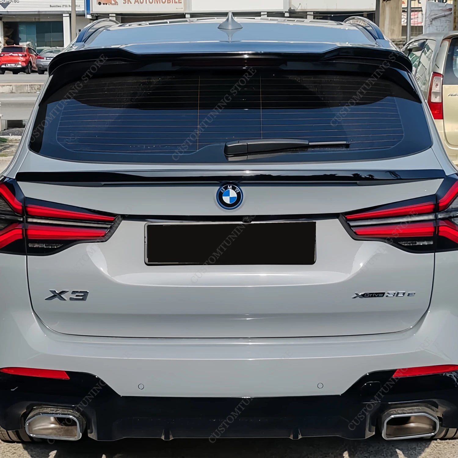Gloos Black MP Style Rear Trunk Middle Boot Spoiler For Bmw X3 G01 iX3 G08 X3M F97 30i 30d M40i 2017-2023 Bodykits Tuning