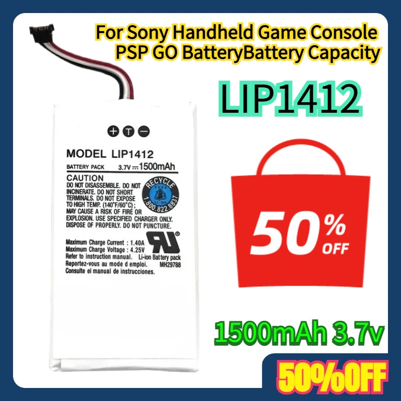 

For Sony Handheld Game Console PSP GO Battery LIP1412 Battery Capacity 1500mAh 3.7v